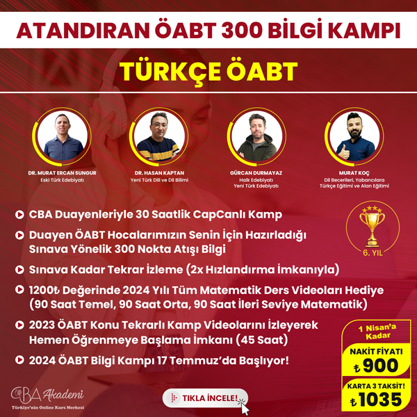 2024 Türkçe ÖABT Atandıran 300 Bilgi Kampı